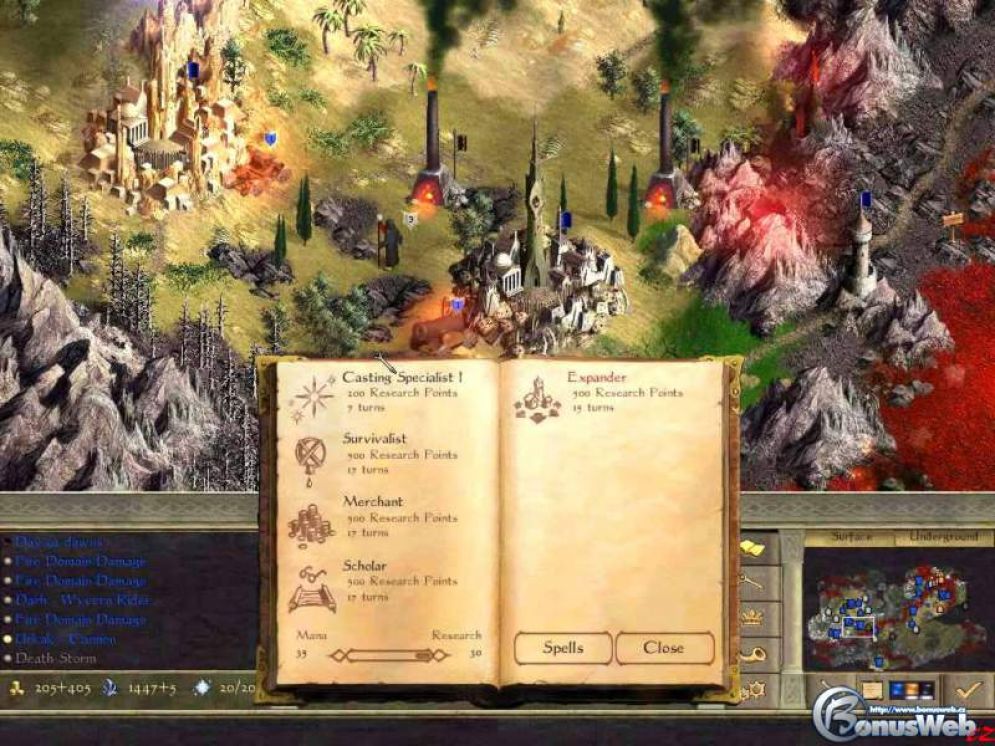 Screenshot ze hry Age of Wonders II: The Wizards Throne - Recenze-her.cz