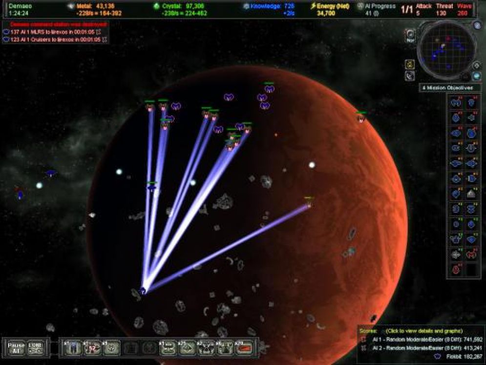 Screenshot ze hry AI War: Fleet Command - Recenze-her.cz