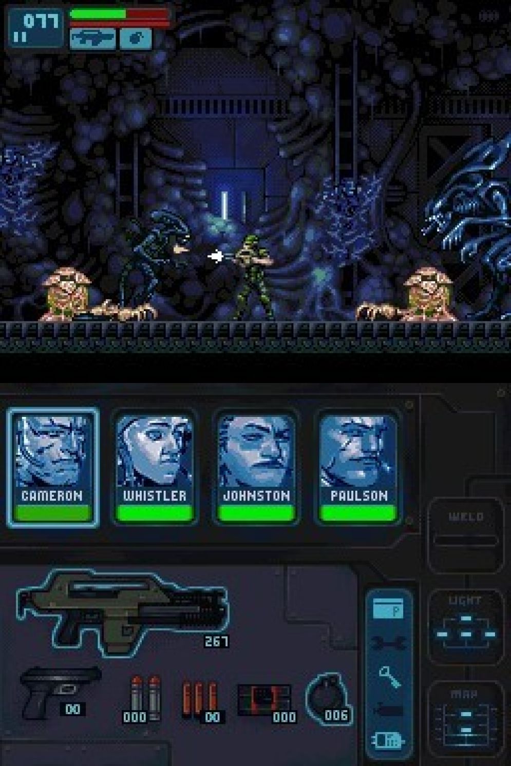 Screenshot ze hry Aliens: Infestation - Recenze-her.cz