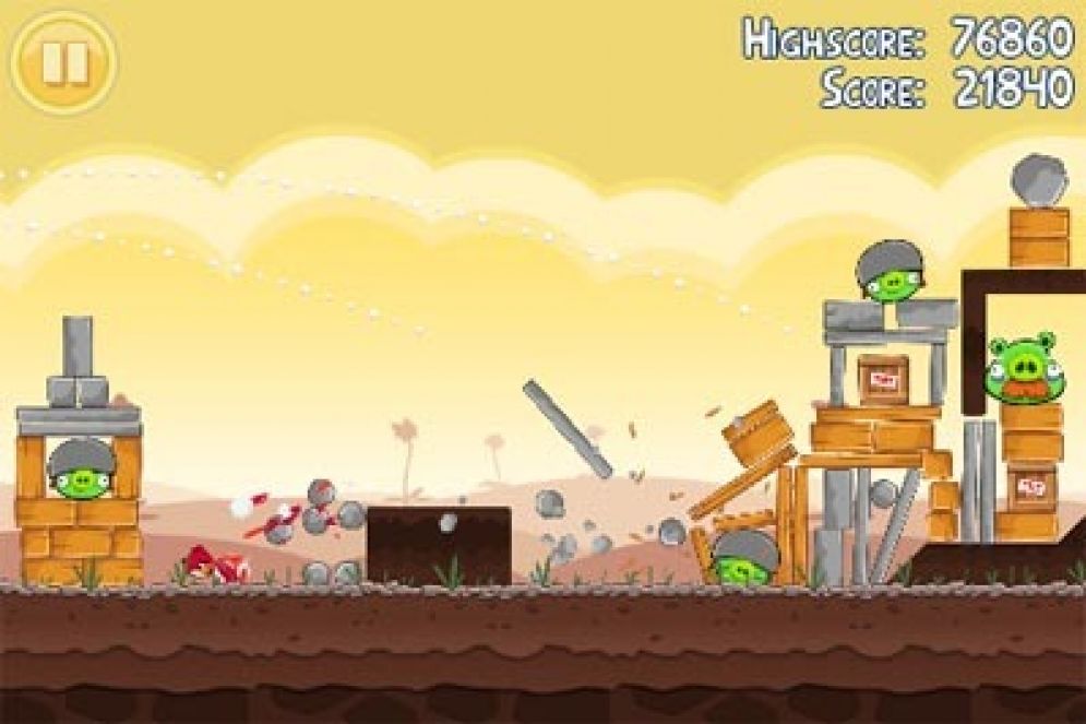 Screenshot ze hry Angry Birds - Recenze-her.cz