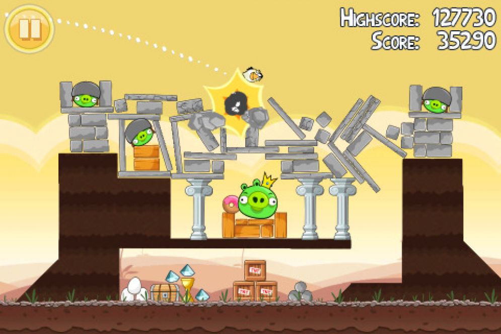 Screenshot ze hry Angry Birds - Recenze-her.cz