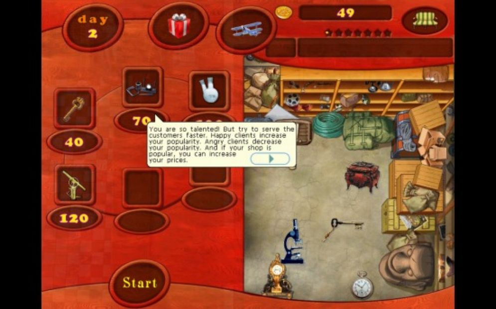 Screenshot ze hry Antique Shop - Recenze-her.cz