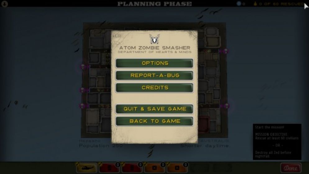 Screenshot ze hry Atom Zombie Smasher - Recenze-her.cz