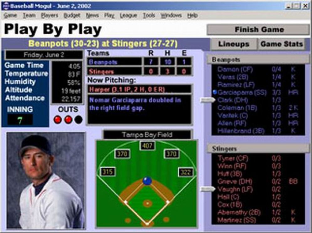 Screenshot ze hry Baseball Mogul 2003 - Recenze-her.cz