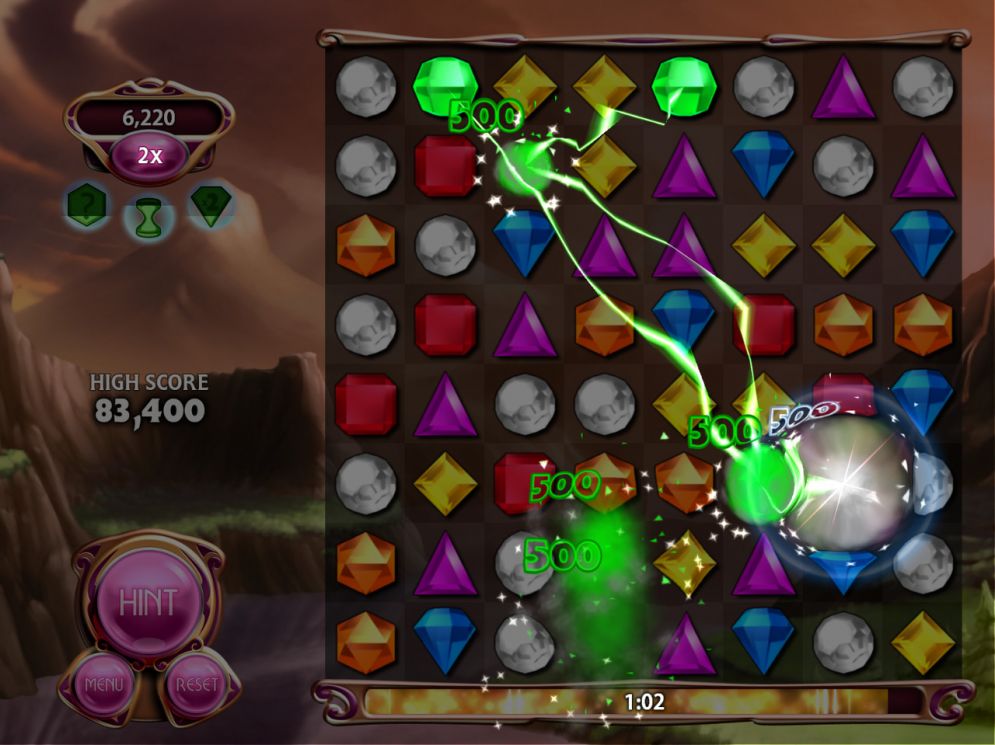 Screenshot ze hry Bejeweled Blitz - Recenze-her.cz
