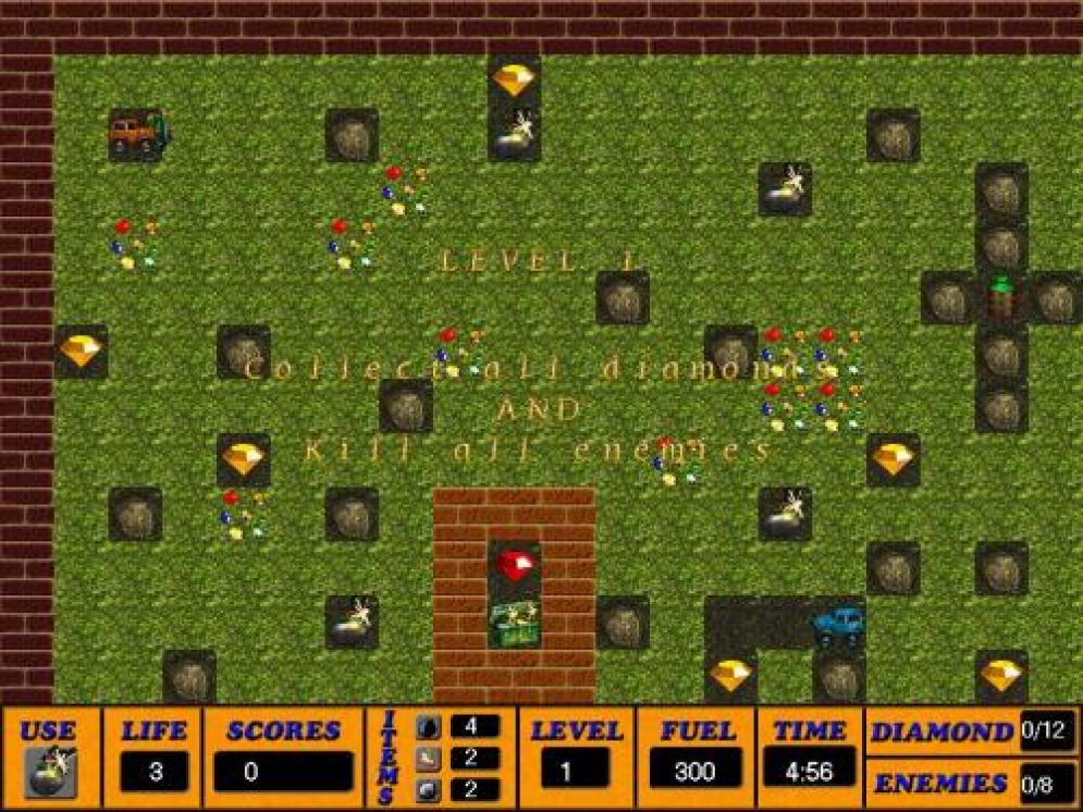 Screenshot ze hry Bomberman Vs Digger - Recenze-her.cz