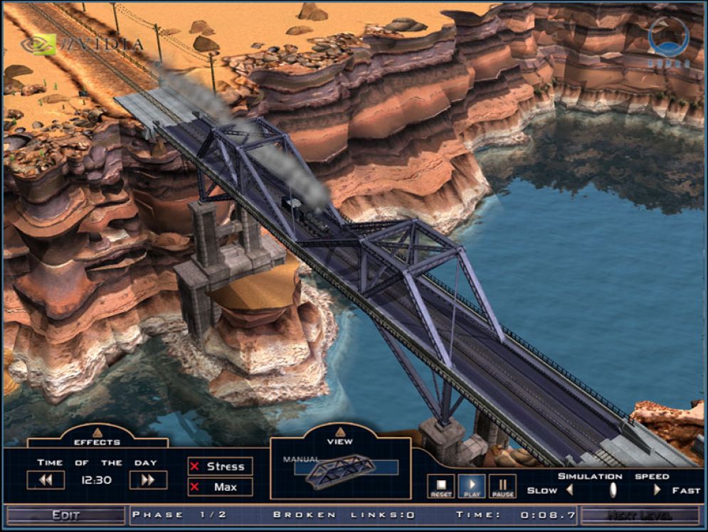 Screenshot ze hry Bridge It - Recenze-her.cz