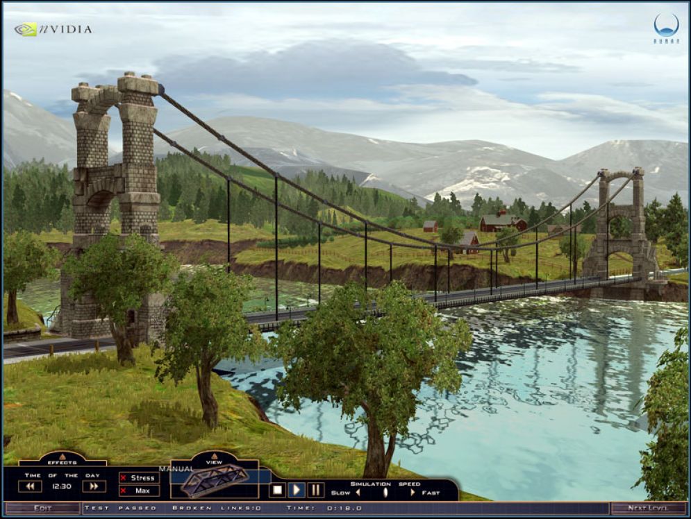 Screenshot ze hry Bridge It - Recenze-her.cz
