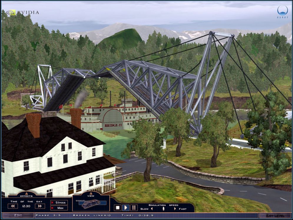 Screenshot ze hry Bridge It - Recenze-her.cz
