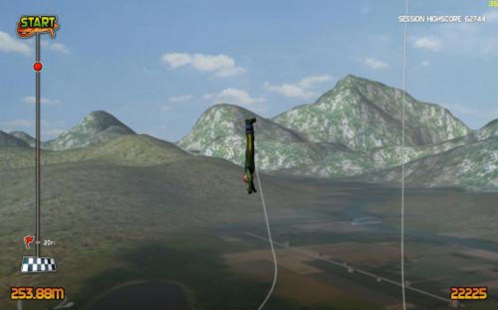 Screenshot ze hry Bungee Jumping Simulator - Recenze-her.cz