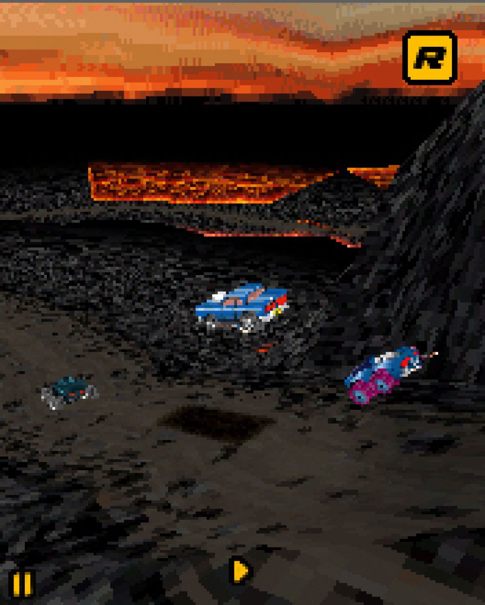 Screenshot ze hry Burning Tires 3D - Recenze-her.cz
