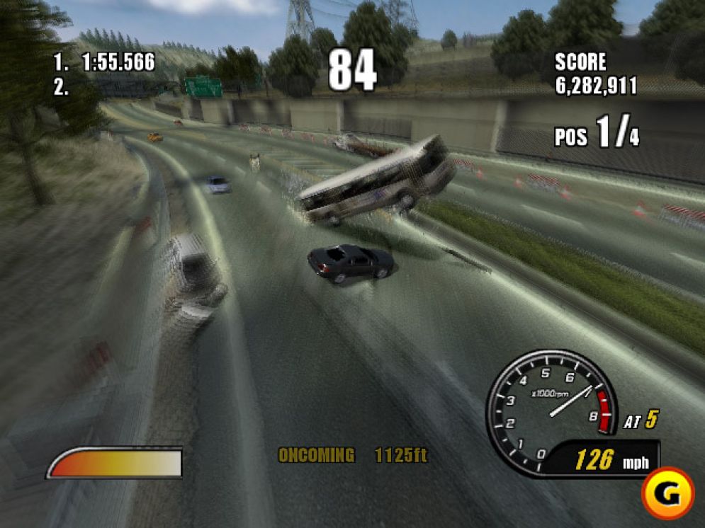 Screenshot ze hry Burnout 2: Point of Impact - Recenze-her.cz