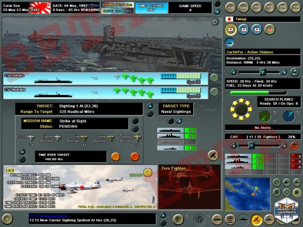 Screenshot ze hry Carriers at War - Recenze-her.cz