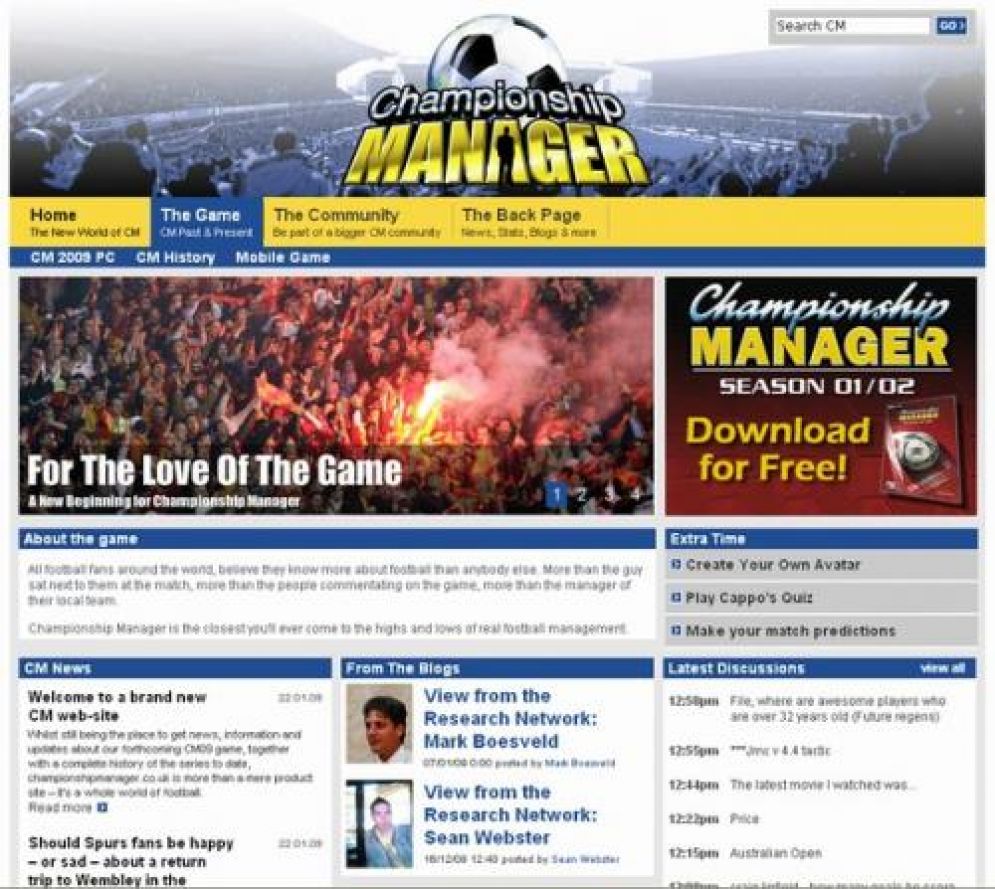 Screenshot ze hry Championship Manager 2009 - Recenze-her.cz