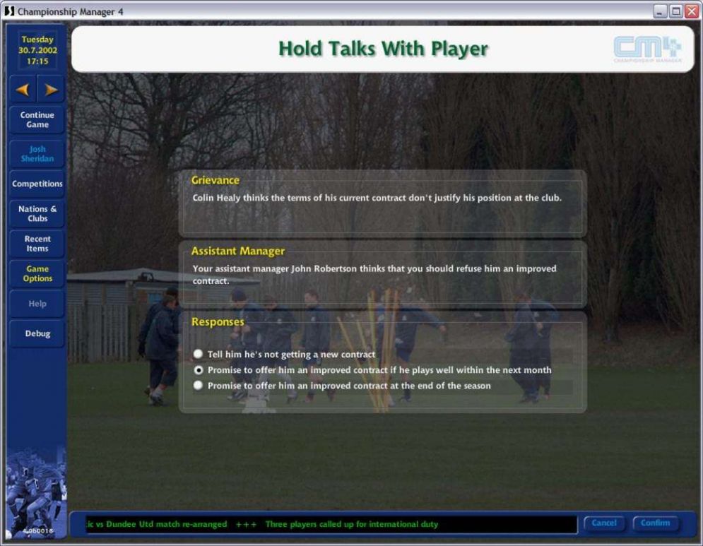 Screenshot ze hry Championship Manager 4 - Recenze-her.cz