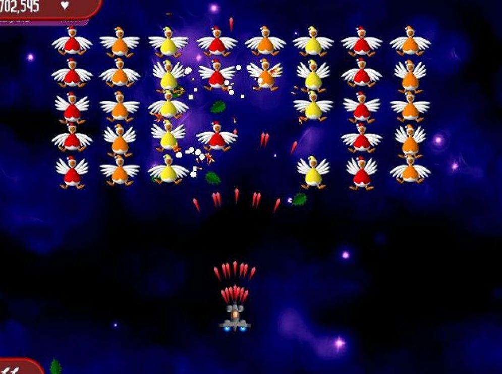 Screenshot ze hry Chicken Invaders Xmas Edition - Recenze-her.cz