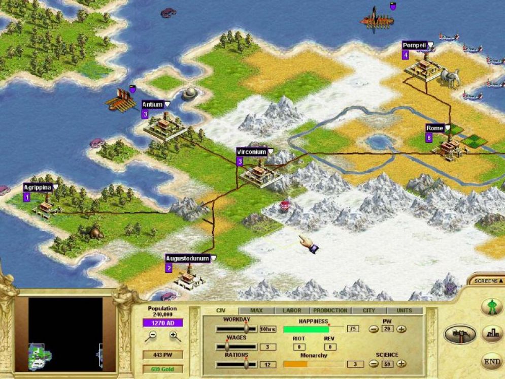 Screenshot ze hry Civilization: Call to Power - Recenze-her.cz