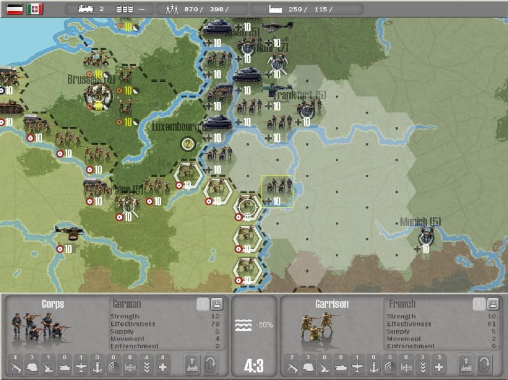 Screenshot ze hry Commander - Europe at War - Recenze-her.cz