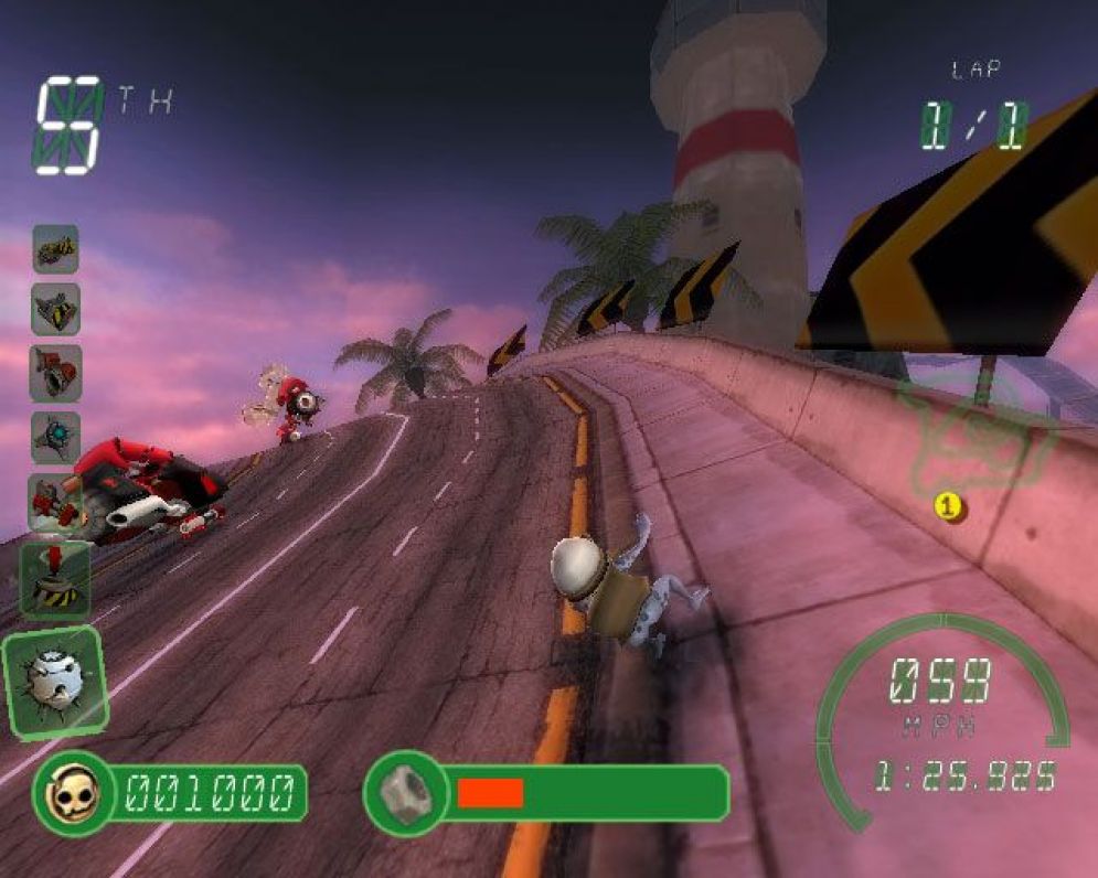 Screenshot ze hry Crazy Frog Racer - Recenze-her.cz