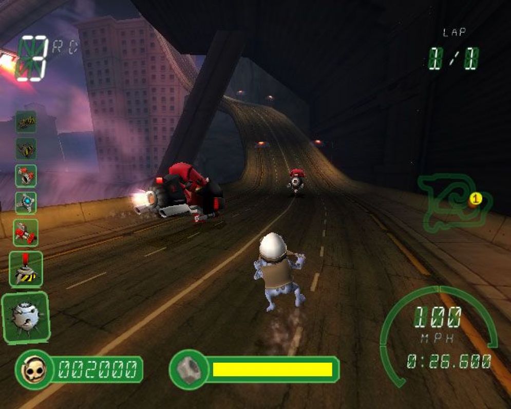 Screenshot ze hry Crazy Frog Racer - Recenze-her.cz