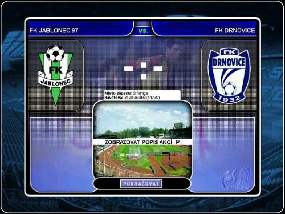 Screenshot ze hry Czech soccer manager 2001 - Recenze-her.cz