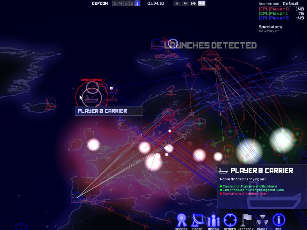 Screenshot ze hry Defcon - Recenze-her.cz
