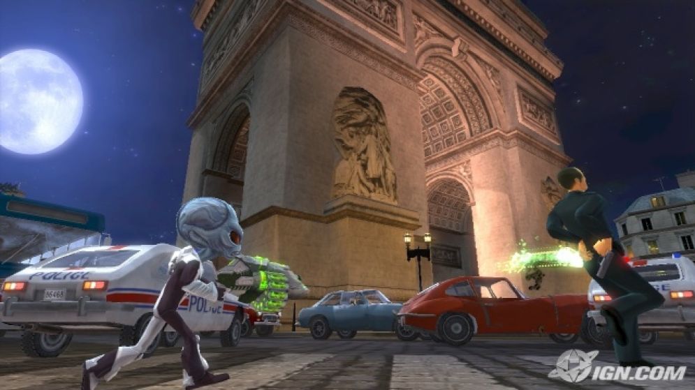 Screenshot ze hry Destroy All Humans! Path of the Furon - Recenze-her.cz