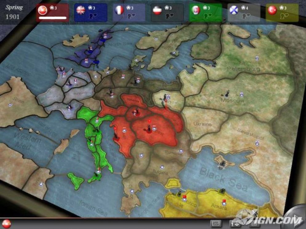 Screenshot ze hry Diplomacy: The Game of International Intrigue - Recenze-her.cz