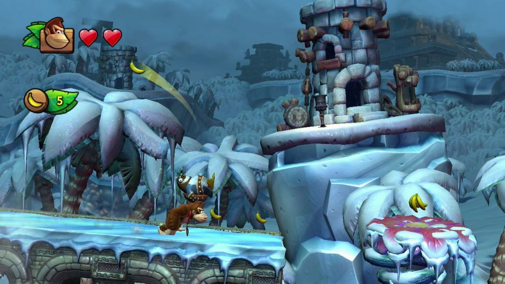 Screenshot ze hry Donkey Kong Country: Tropical Freeze - Recenze-her.cz