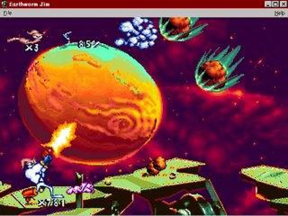 Screenshot ze hry Earthworm Jim 2 - Recenze-her.cz