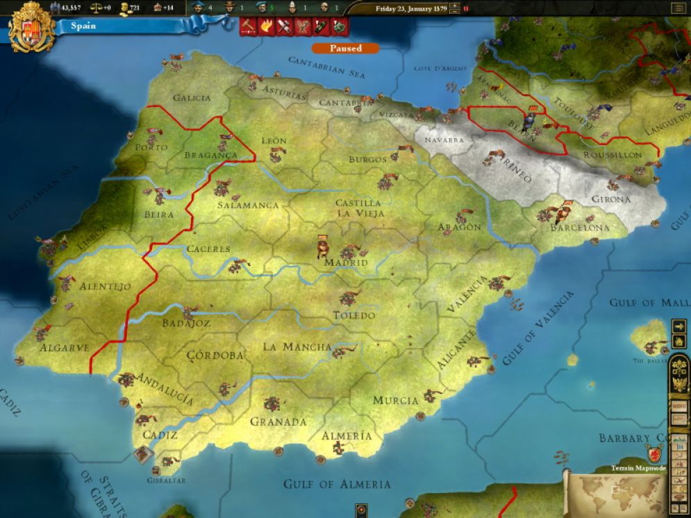 Screenshot ze hry Europa Universalis 3: Heir to the Throne - Recenze-her.cz