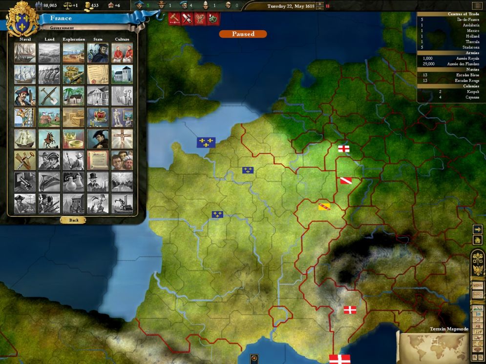 Screenshot ze hry Europa Universalis III: In Nomine - Recenze-her.cz