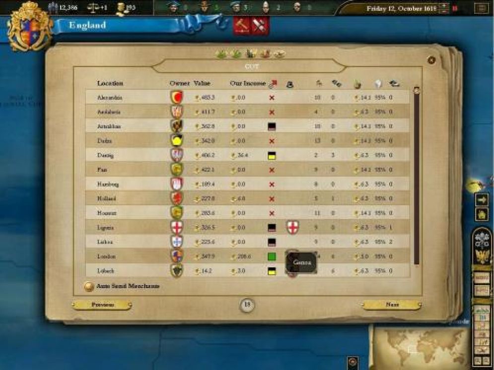 Screenshot ze hry Europa Universalis III: Napoleons Ambition - Recenze-her.cz