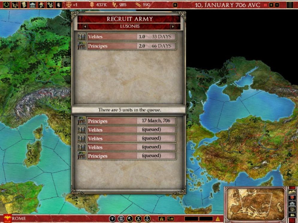 Screenshot ze hry Europa Universalis: Rome - Recenze-her.cz