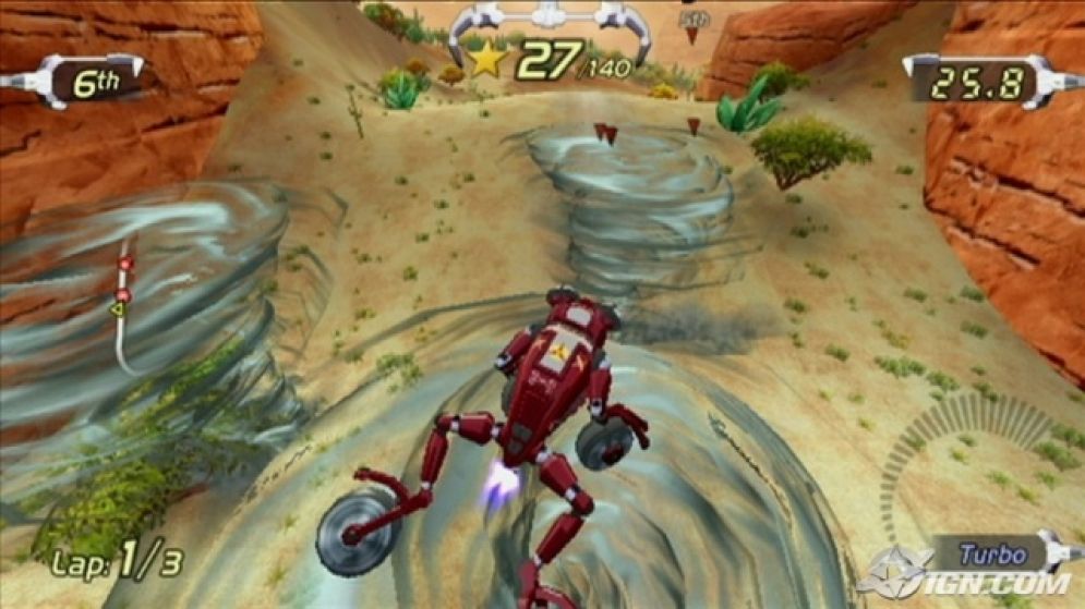 Screenshot ze hry Excitebots: Trick Racing - Recenze-her.cz