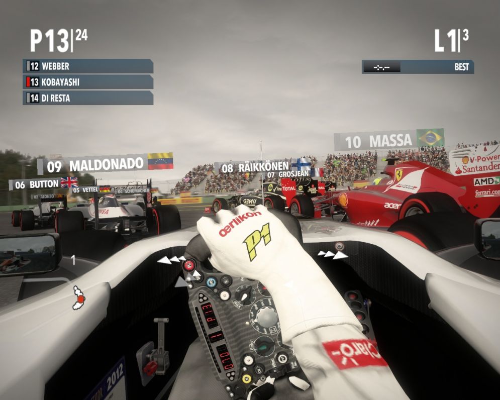 Screenshot ze hry F1 2012 - Recenze-her.cz