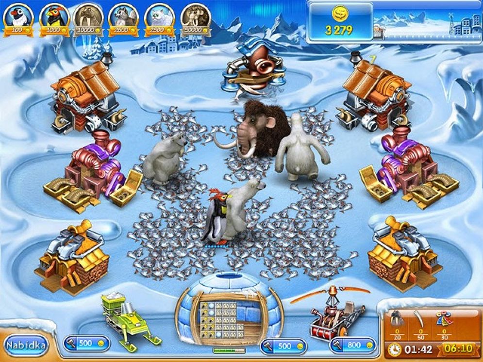 Screenshot ze hry Farm Frenzy 3: Ice Age - Recenze-her.cz