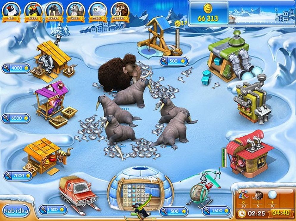 Screenshot ze hry Farm Frenzy 3: Ice Age - Recenze-her.cz
