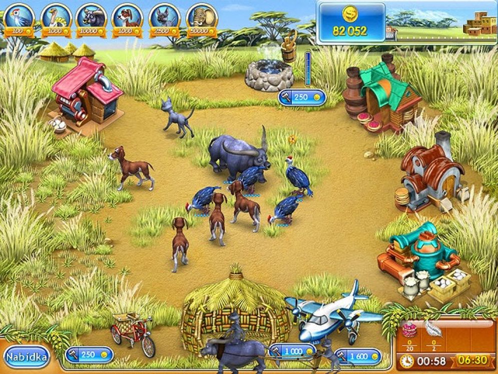 Screenshot ze hry Farm Frenzy 3: Madagascar - Recenze-her.cz