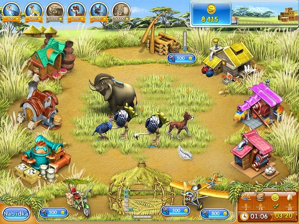 Screenshot ze hry Farm Frenzy 3: Madagascar - Recenze-her.cz