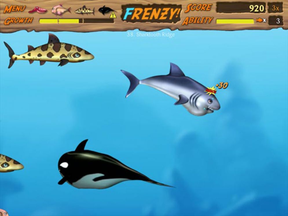 Screenshot ze hry Feeding Frenzy 2: Shipwreck Showdown - Recenze-her.cz