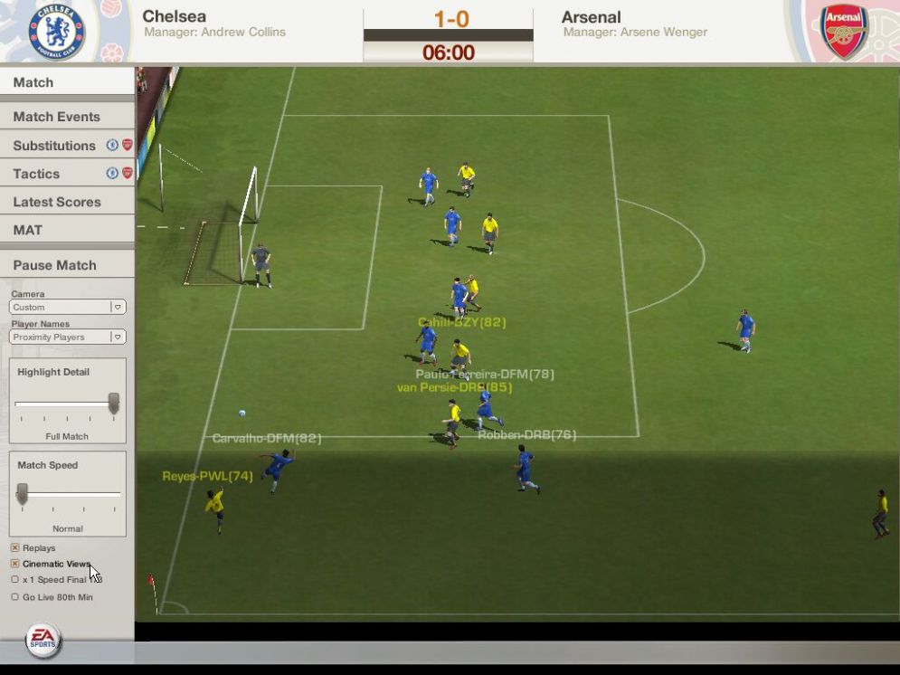 Screenshot ze hry FIFA Manager 06 - Recenze-her.cz