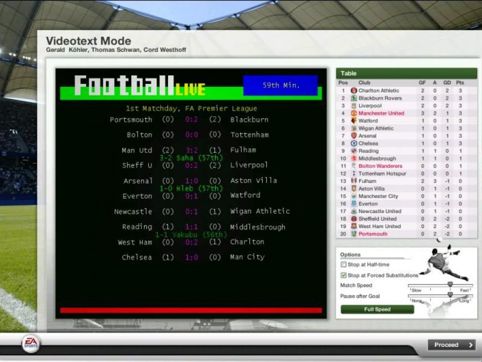 Screenshot ze hry FIFA Manager 07 - Recenze-her.cz
