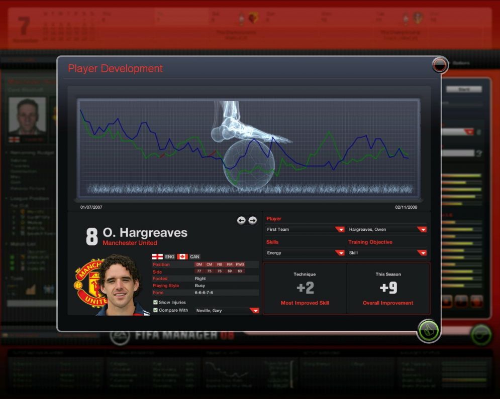 Screenshot ze hry FIFA Manager 08 - Recenze-her.cz