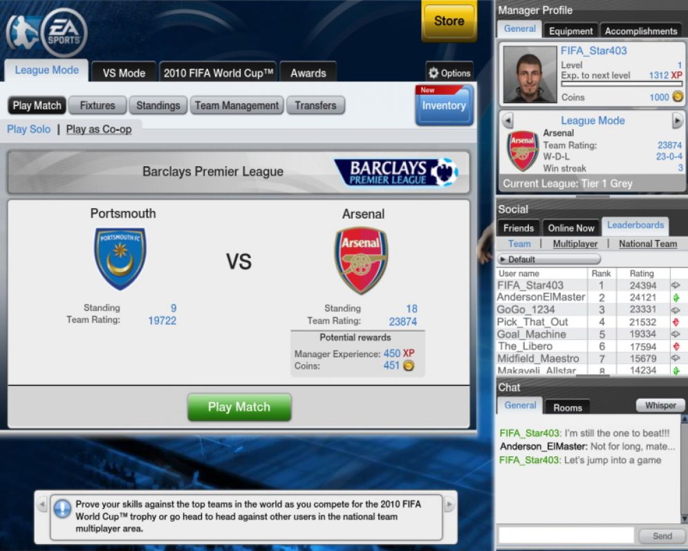 Screenshot ze hry FIFA Online - Recenze-her.cz