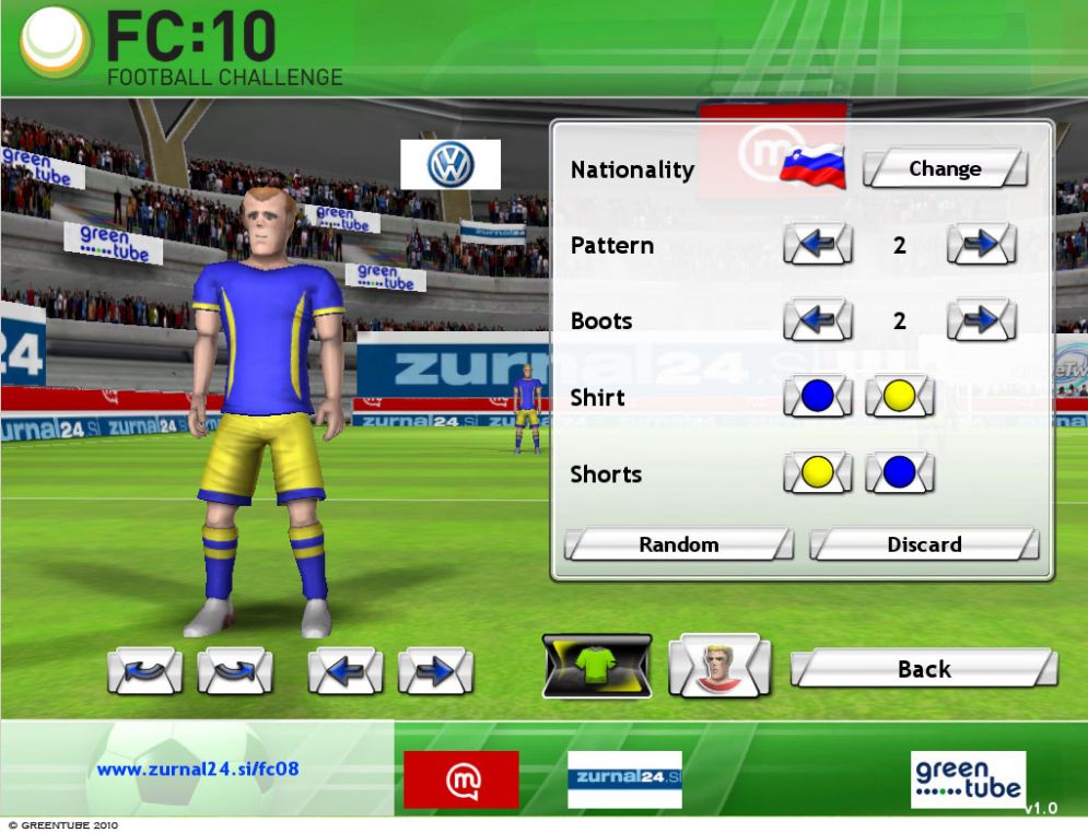 Screenshot ze hry Football Challenge 2010 - Recenze-her.cz