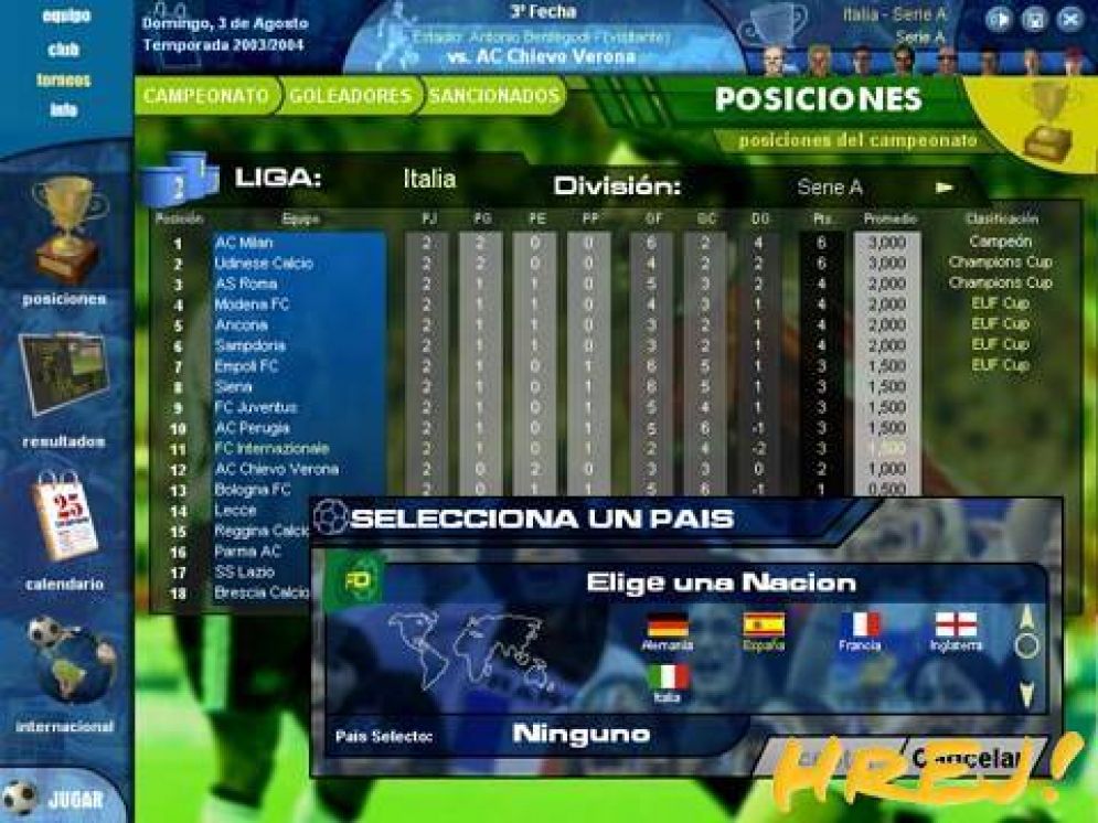 Screenshot ze hry Football Deluxe - Recenze-her.cz