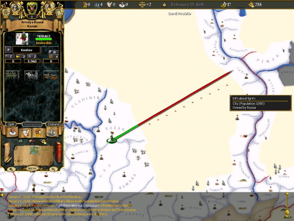 Screenshot ze hry For the Glory: A Europa Universalis Game - Recenze-her.cz
