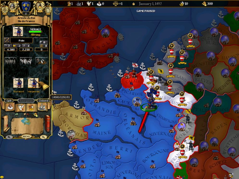 Screenshot ze hry For the Glory: A Europa Universalis Game - Recenze-her.cz