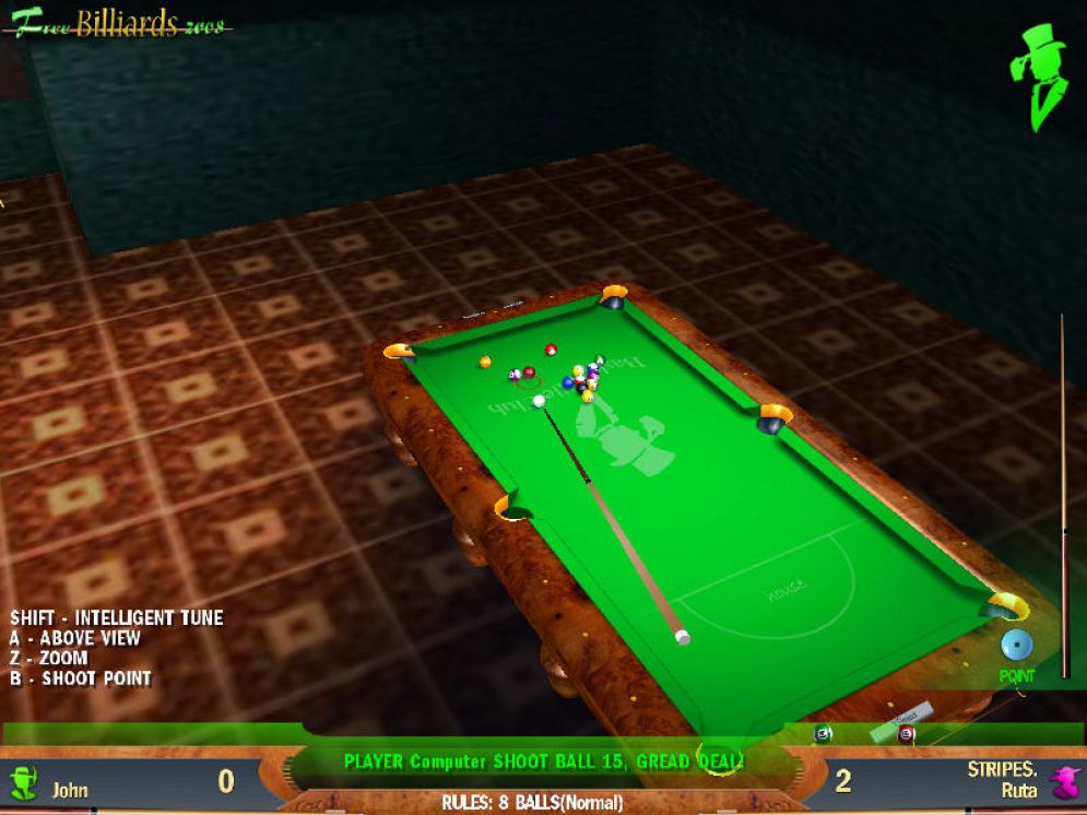 Screenshot ze hry Free Billiards 2008 - Recenze-her.cz
